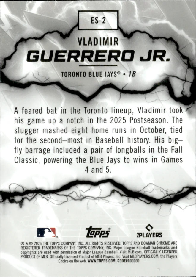Vladimir Guerrero Jr. card back