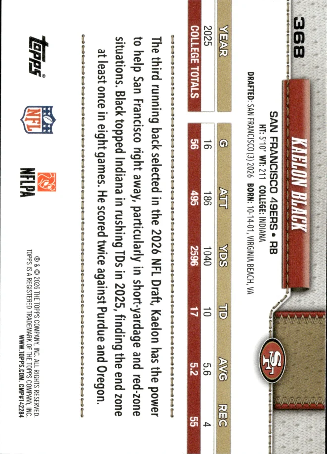 Kaelon Black card back