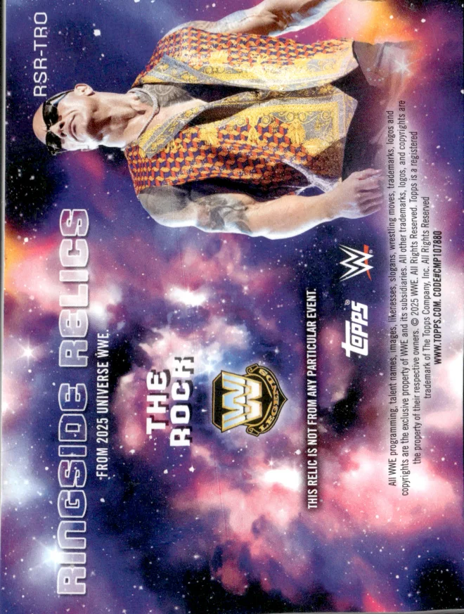 The Rock card back