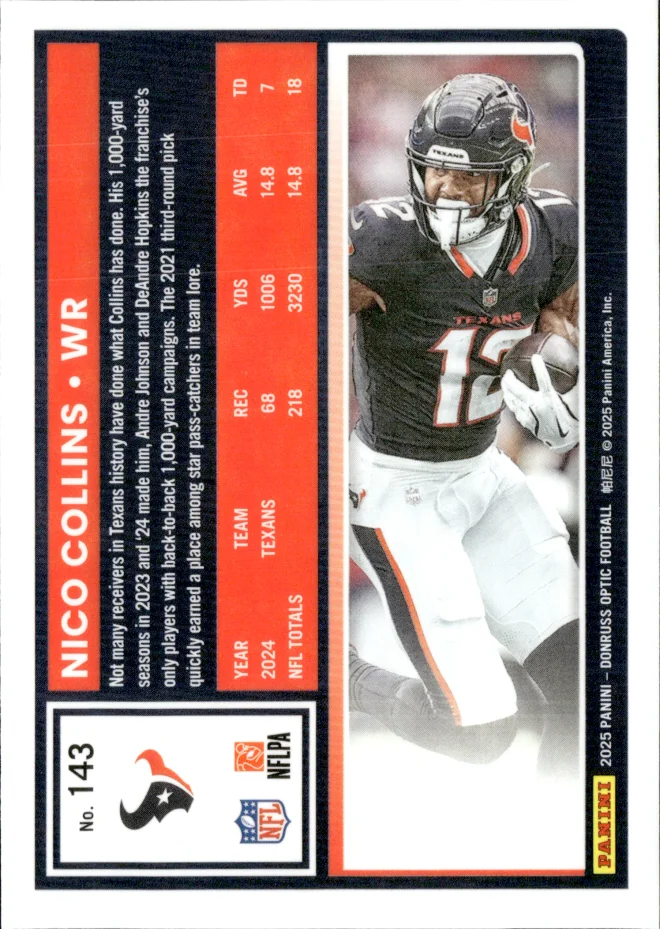 Nico Collins card back
