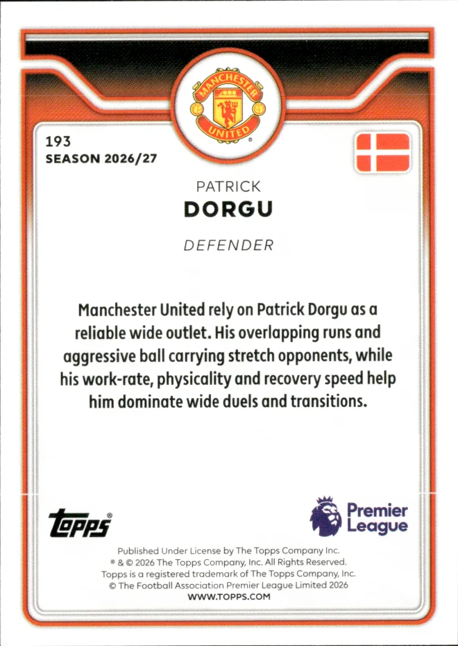 Patrick Dorgu card back
