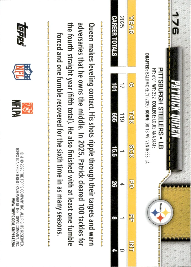Patrick Queen card back