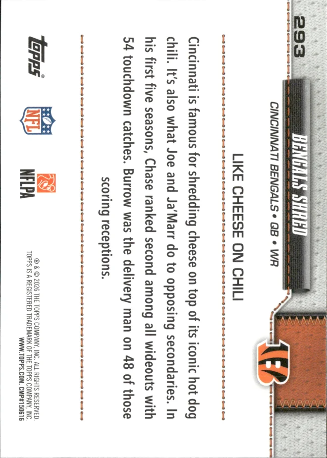 Joe Burrow / Ja'Marr Chase card back