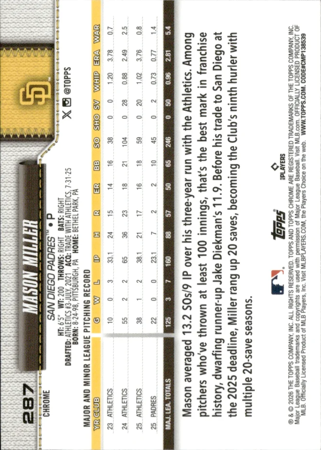 Mason Miller card back