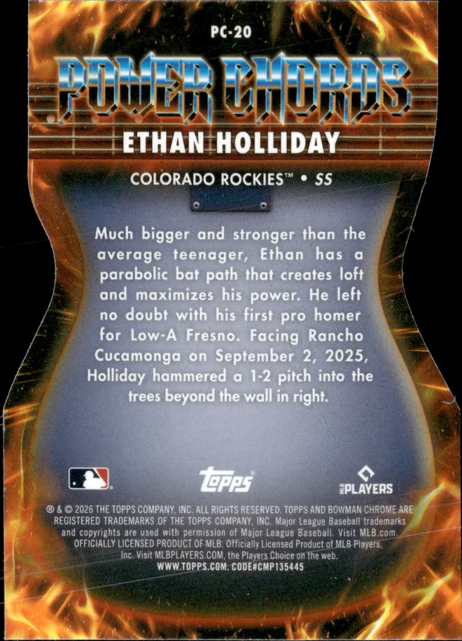Ethan Holliday card back
