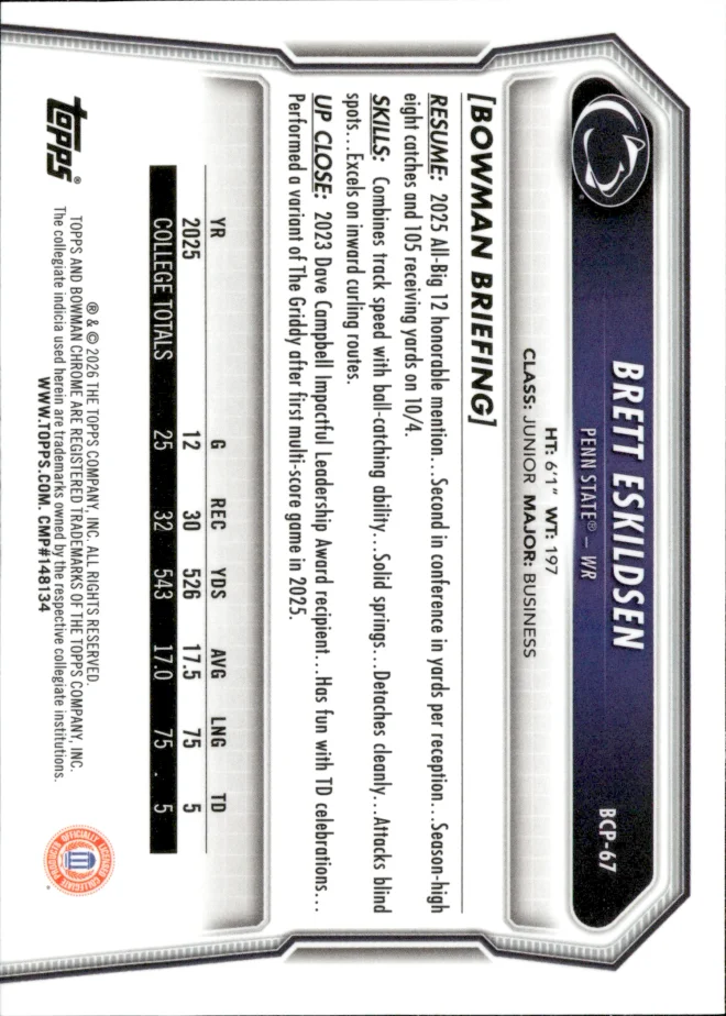 Brett Eskildsen card back