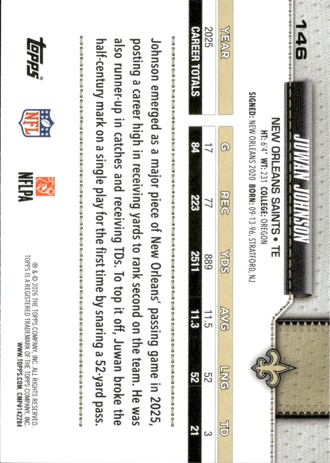 Juwan Johnson card back