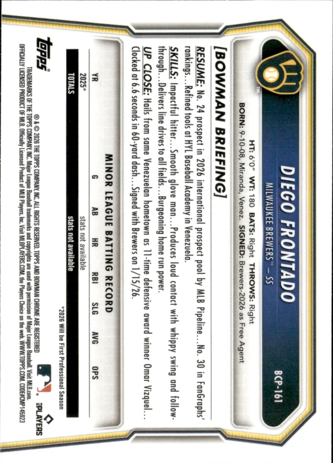 Diego Frontado card back