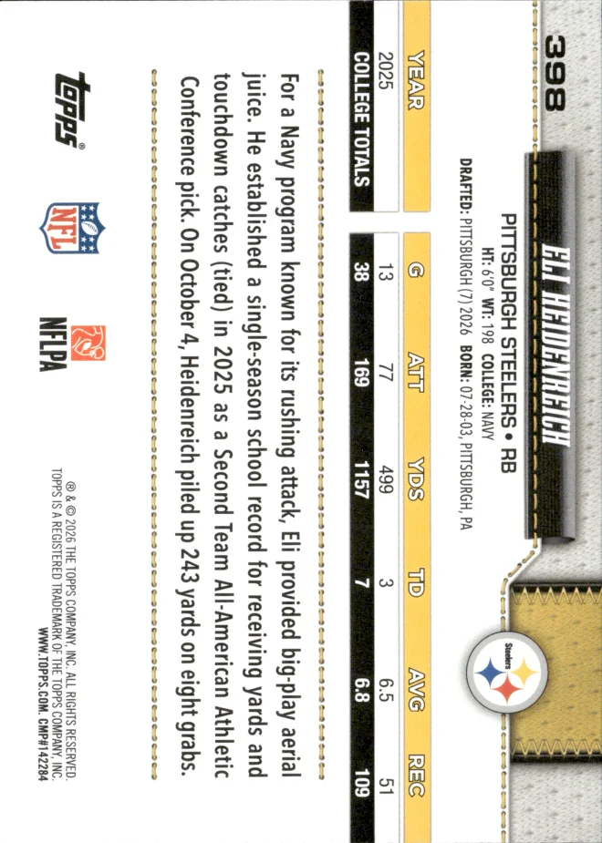 Eli Heidenreich card back
