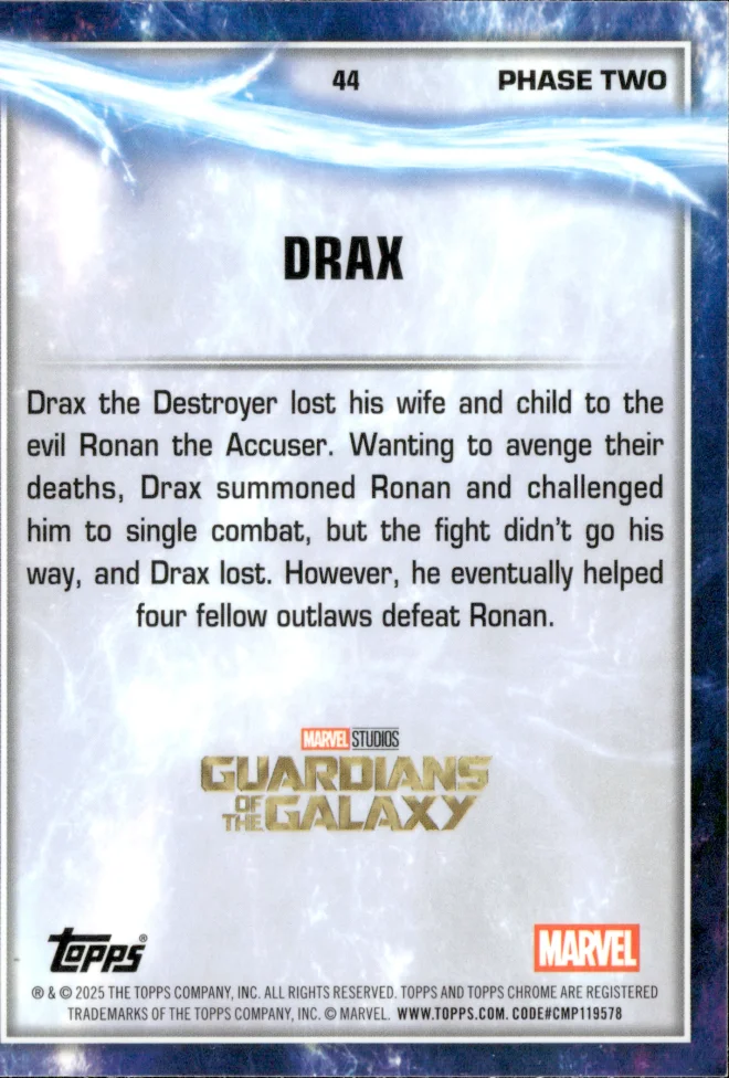 Drax card back