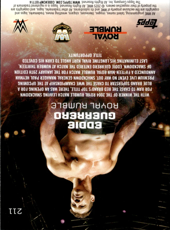 Eddie Guerrero card back