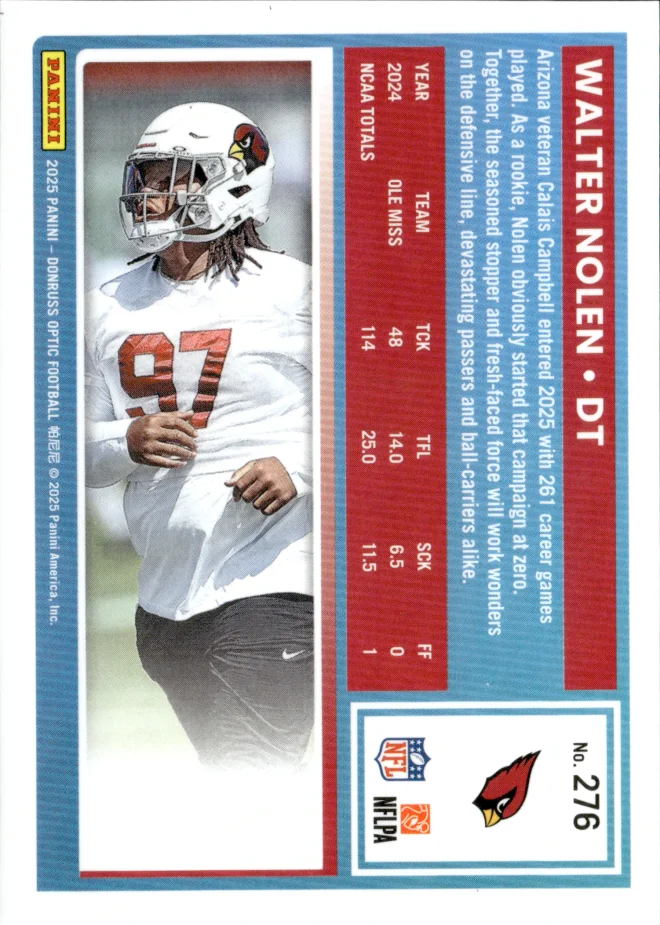 Walter Nolen card back