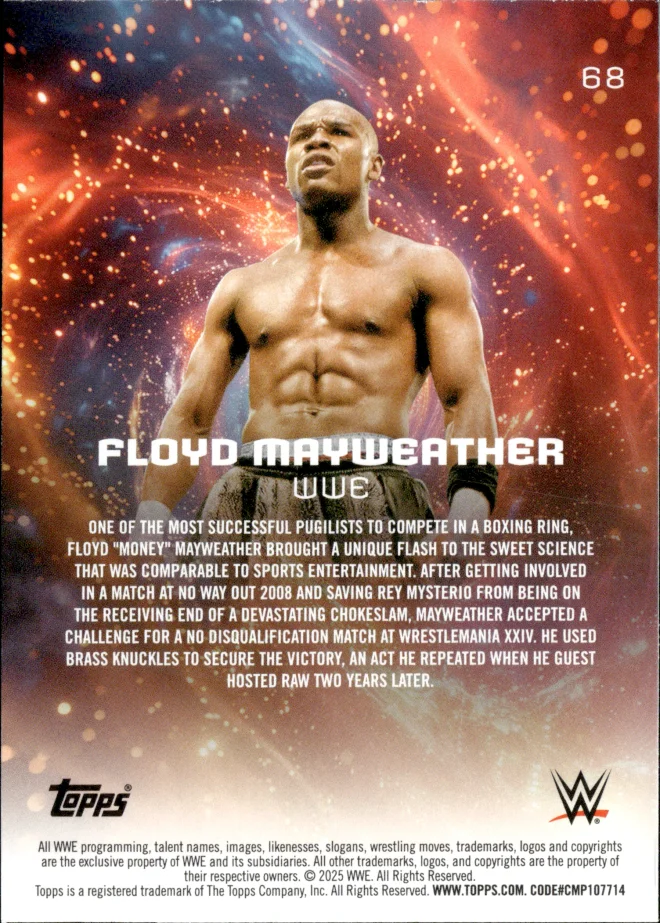 Floyd Mayweather card back