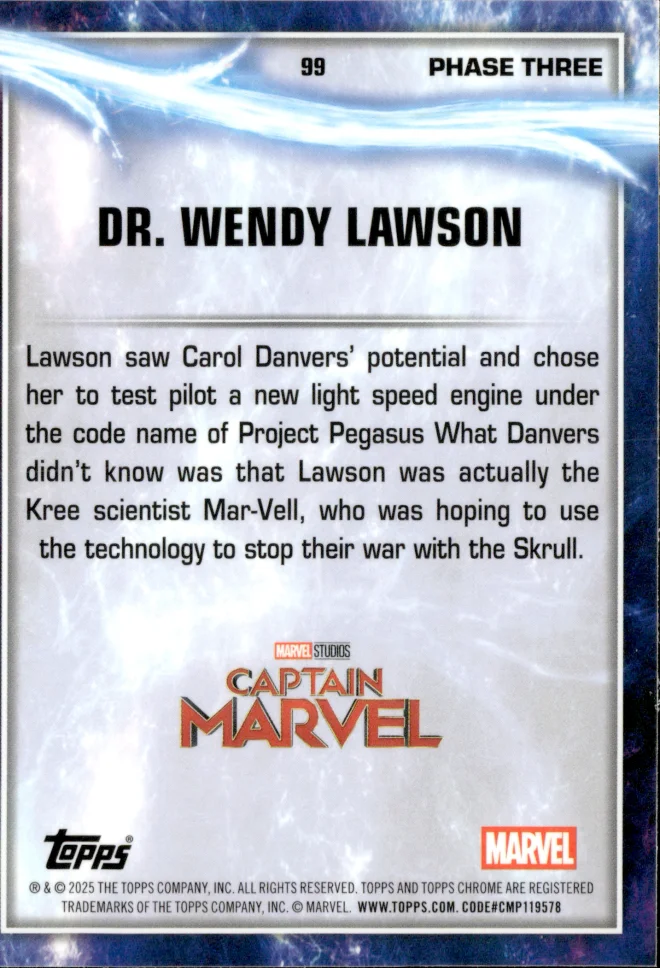 Dr. Wendy Lawson card back