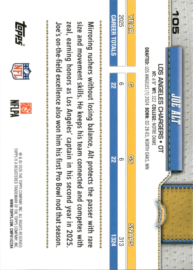 Joe Alt card back