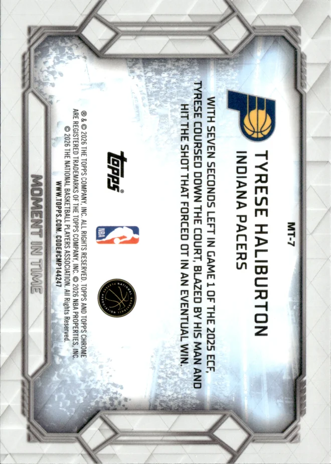 Tyrese Haliburton card back