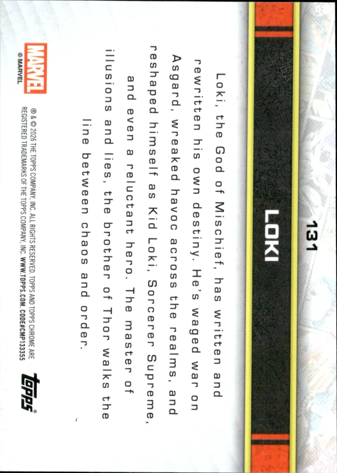 Loki card back