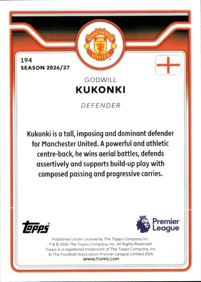 Godwill Kukonki card back
