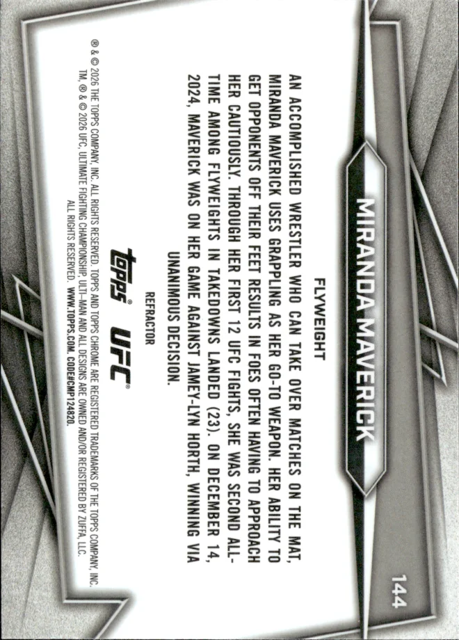 Miranda Maverick card back