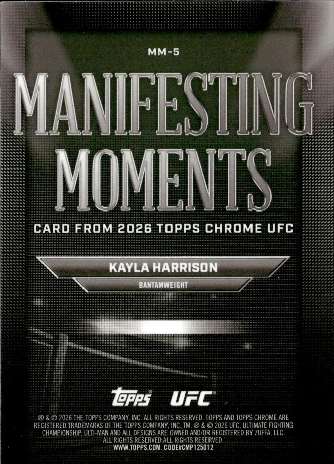 Kayla Harrison card back