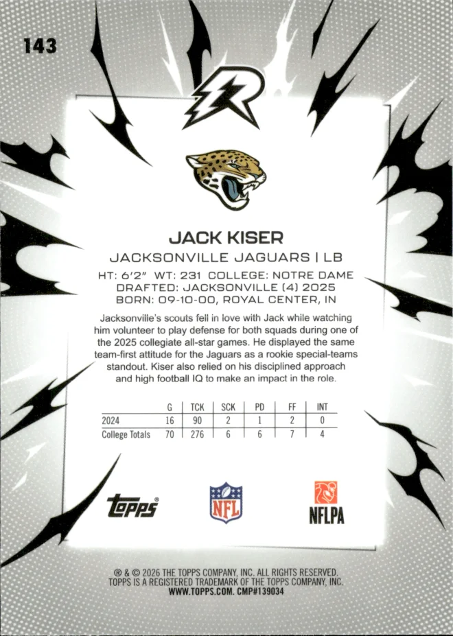 Jack Kiser card back