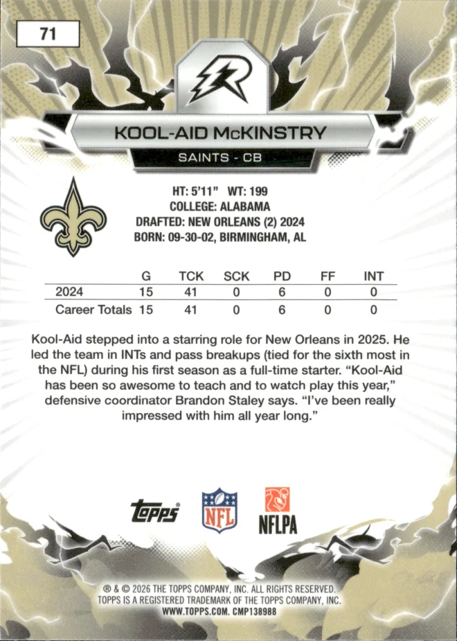Kool-Aid McKinstry card back