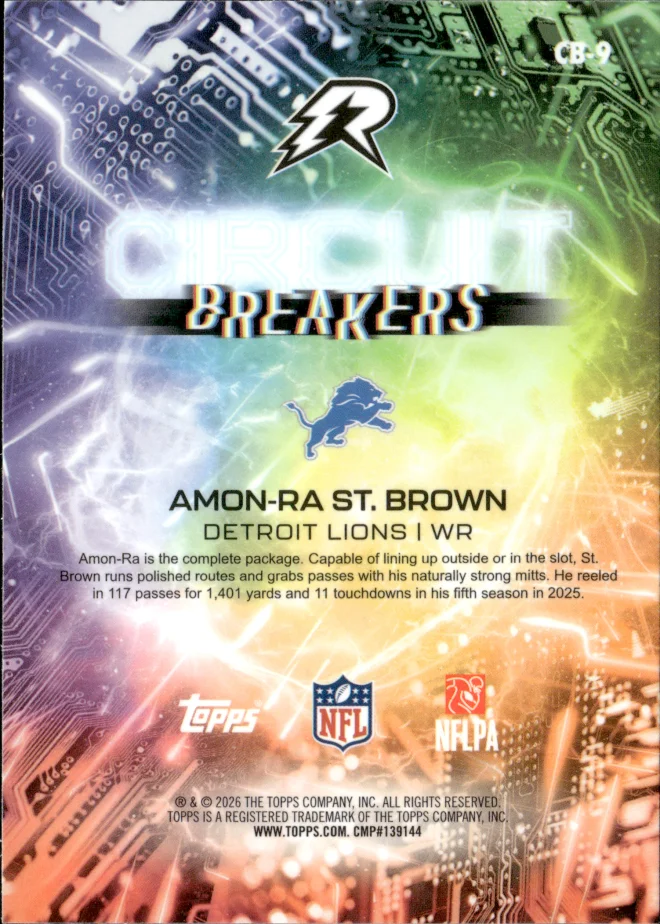 Amon-Ra St. Brown card back