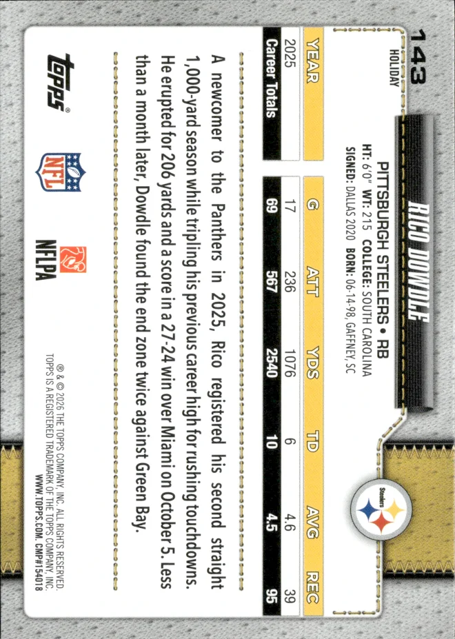 Rico Dowdle card back