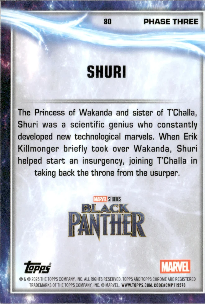 Shuri card back