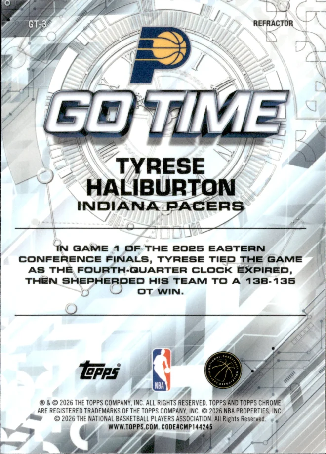 Tyrese Haliburton card back