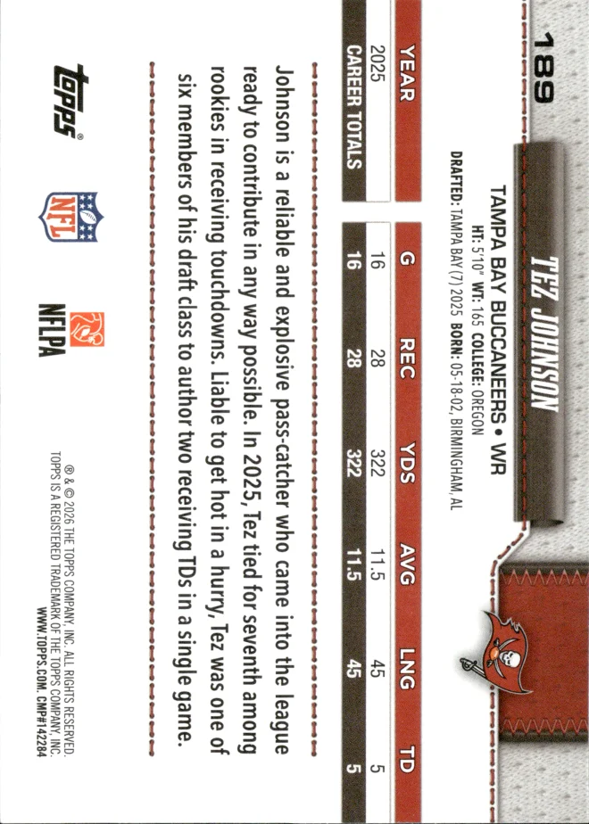 Tez Johnson card back