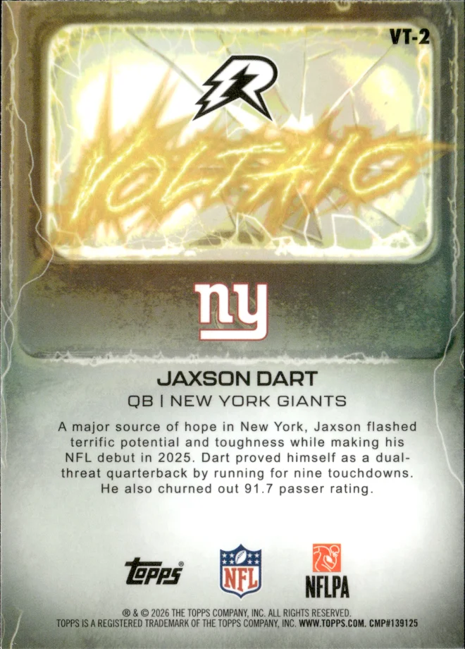 Jaxson Dart card back