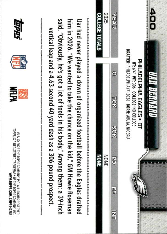 Uar Bernard card back