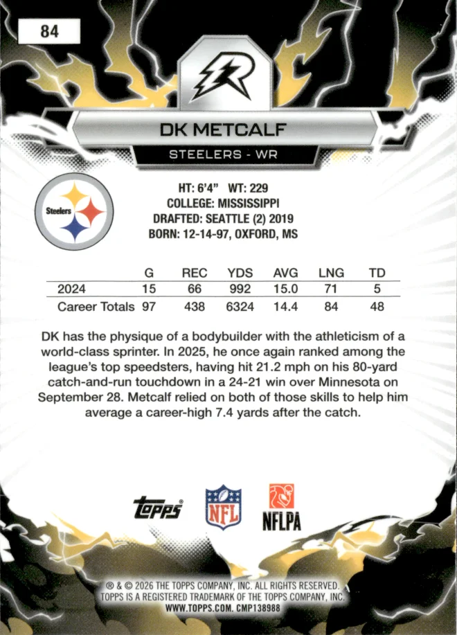 DK Metcalf card back