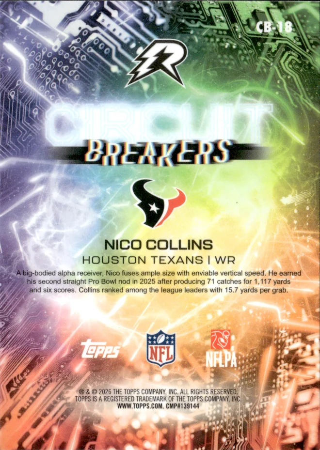 Nico Collins card back