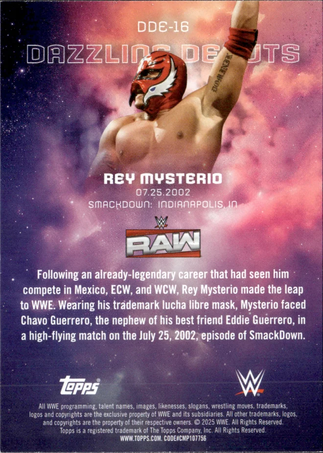 Rey Mysterio card back
