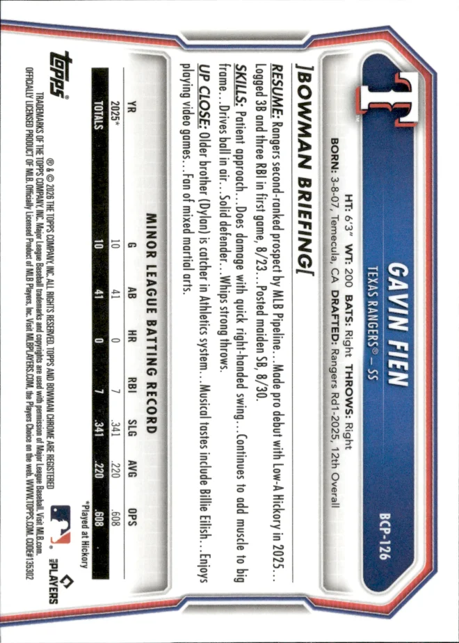 Gavin Fien card back