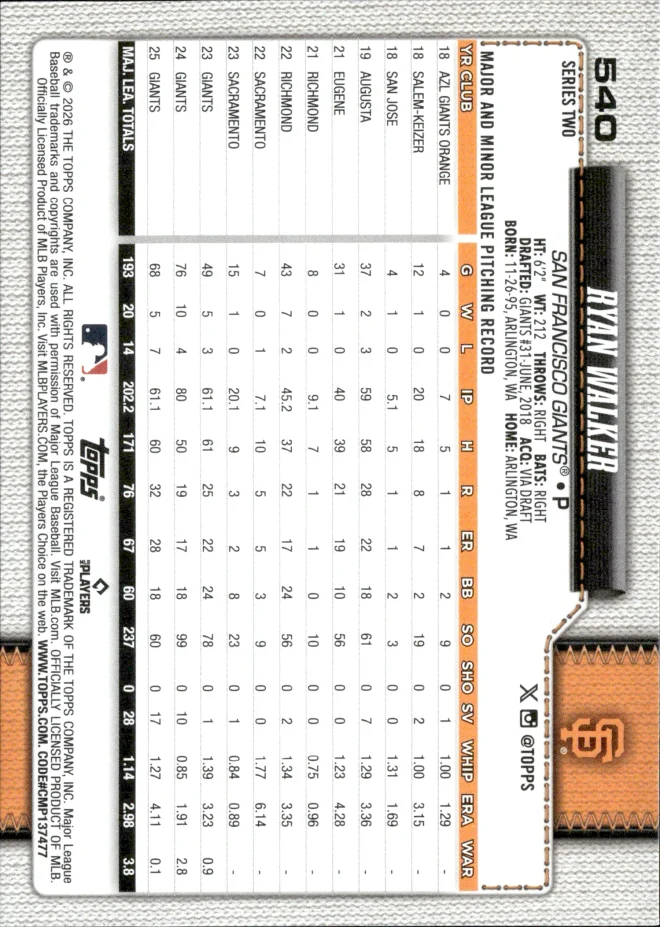 Ryan Walker card back