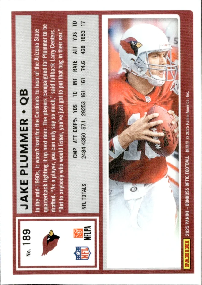 Jake Plummer card back