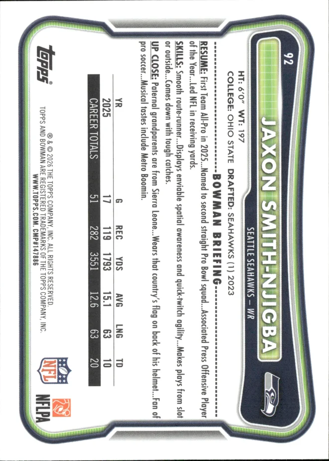 Jaxon Smith-Njigba card back