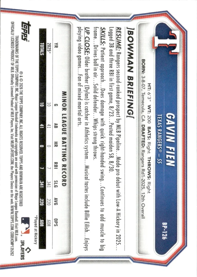 Gavin Fien card back