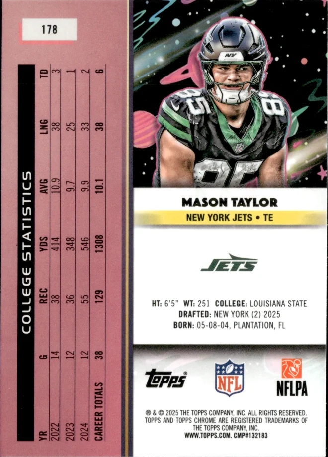 Mason Taylor card back