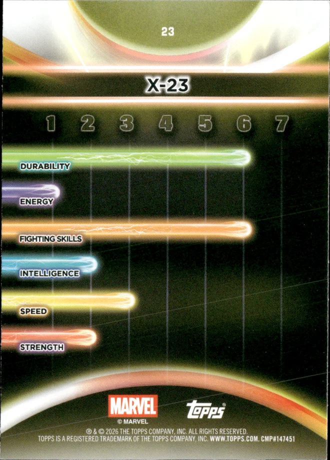 X-23 card back