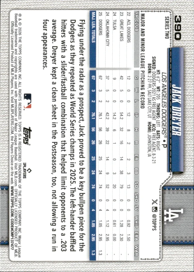 Jack Dreyer card back