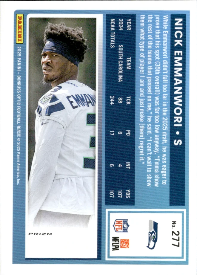 Nick Emmanwori card back