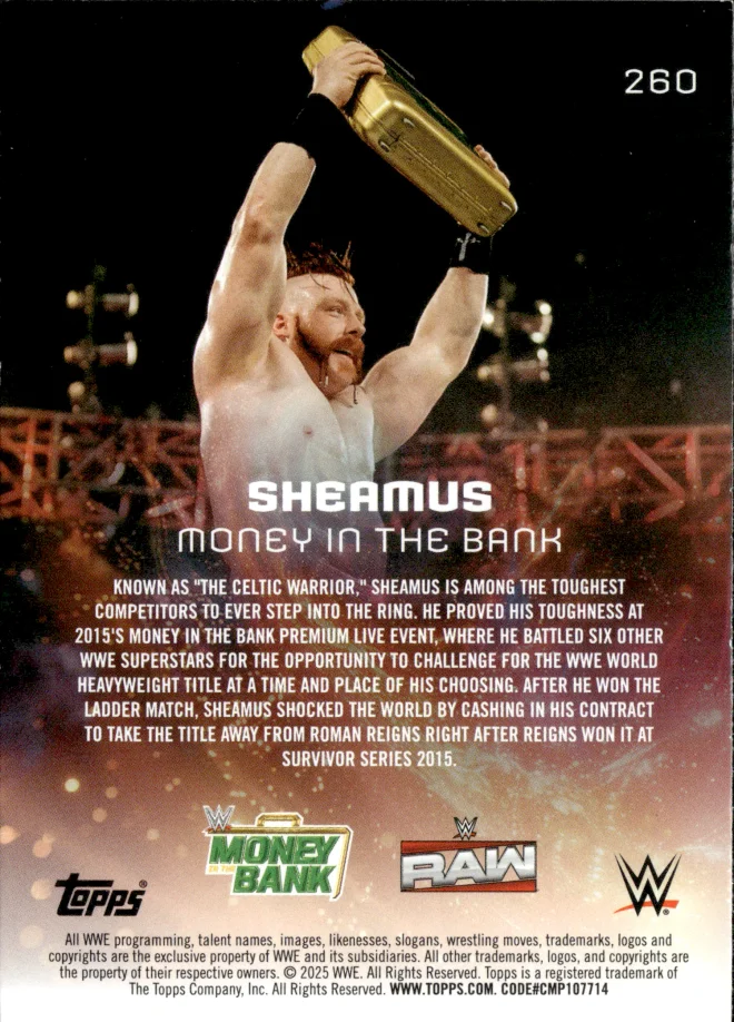 Sheamus card back