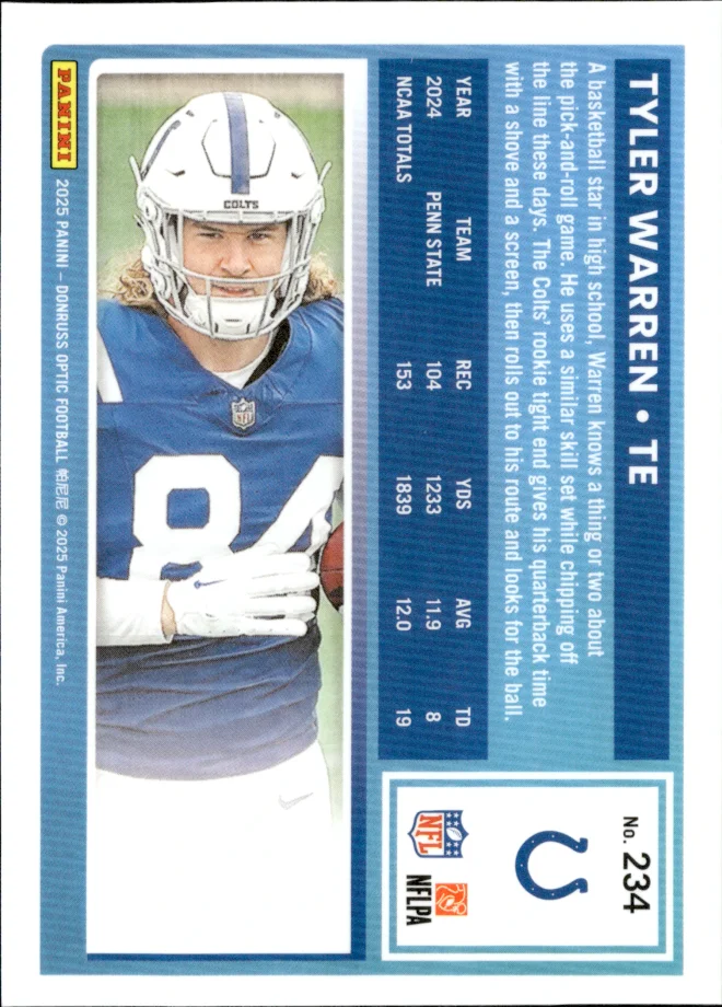 Tyler Warren card back
