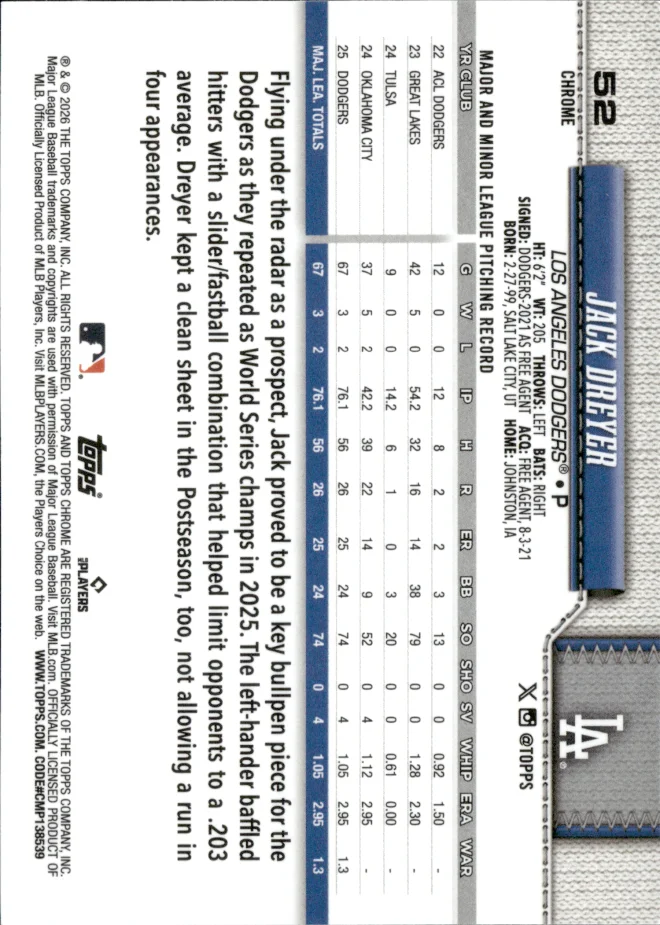 Jack Dreyer card back