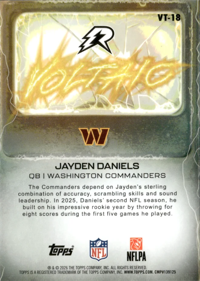 Jayden Daniels card back