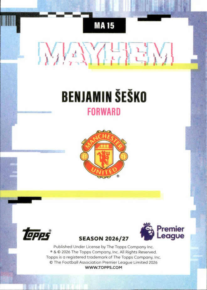 Benjamin Šeško card back